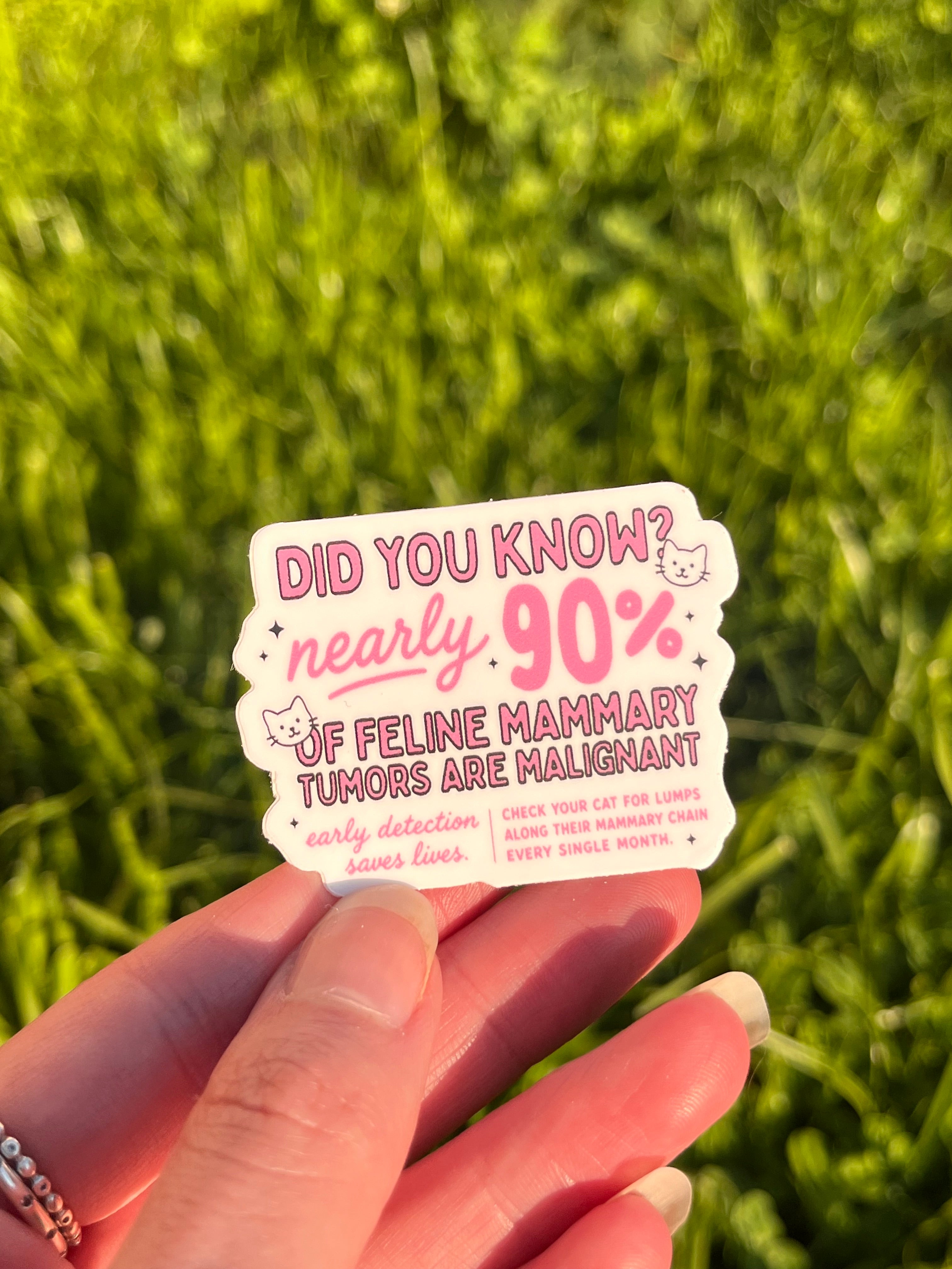 Mammary Cancer info Sticker