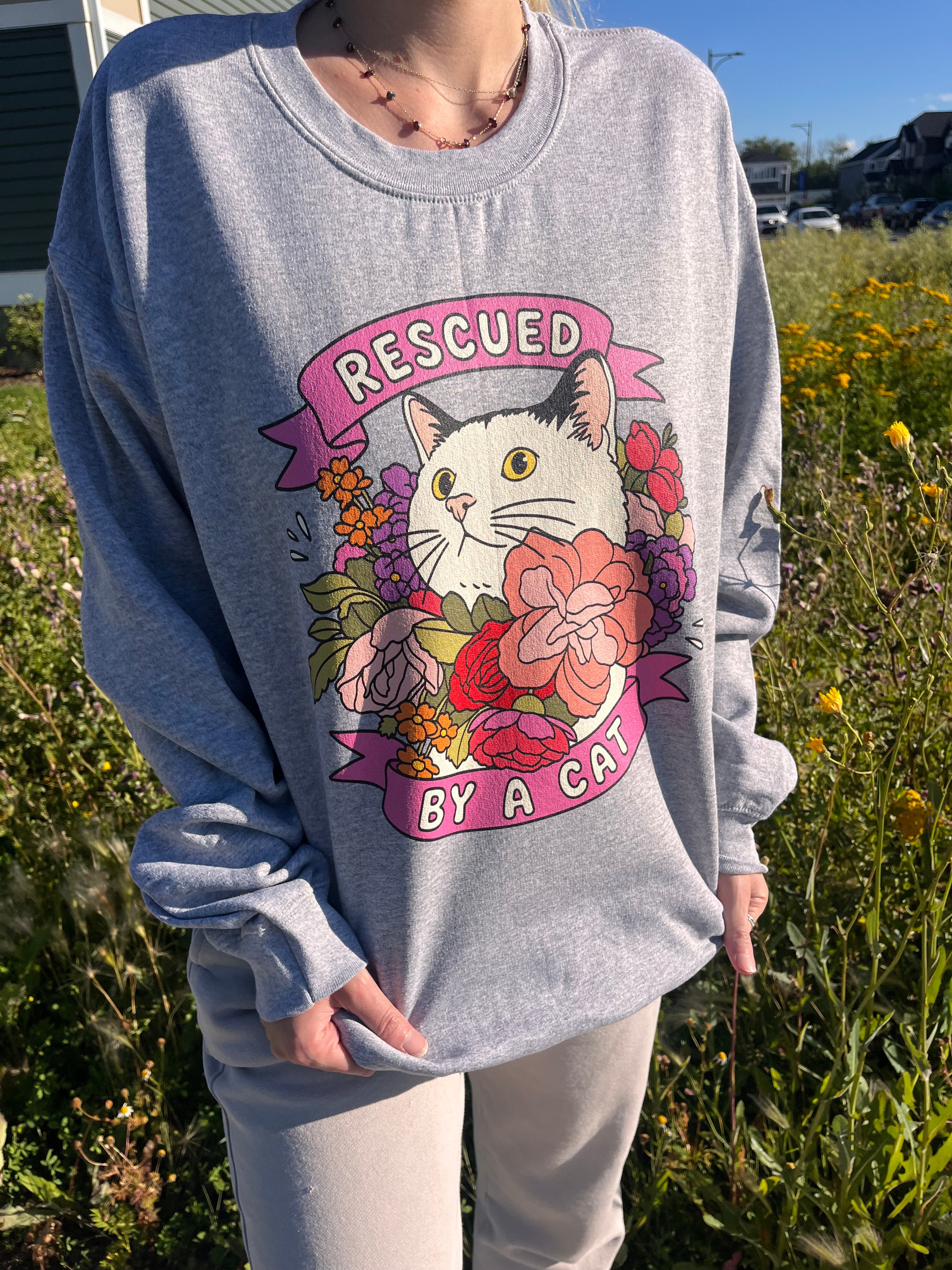 Rescued by a cat Sweater